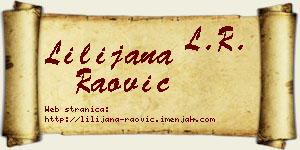 Lilijana Raović vizit kartica